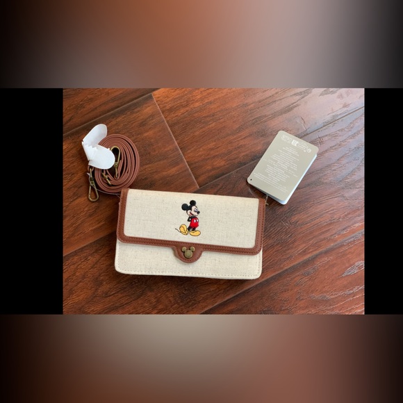 Disney Handbags - 🆕 Disney Beige and Brown Mickey Mouse Purse